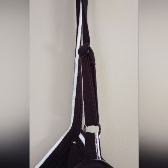 NWT SO Black/White Striped Skater Dress with Shelf Bra Size Small - Picture 2 of 7